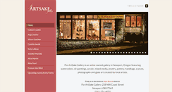 Desktop Screenshot of forartsakegallery.com